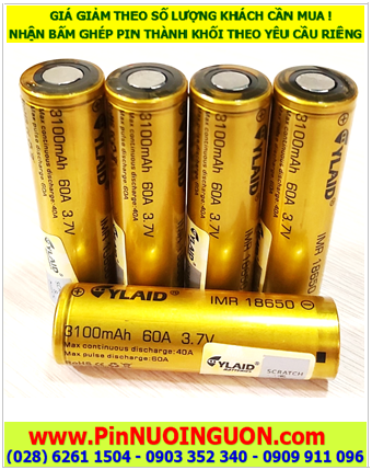 CELL pin BOX sạc dự phòng/ Pin sạc 18650 _Pin sạc 18650 Lithium 3.7v CyLaid IMR18650, dung lượng 3100mAh (Dòng xả Discharge 60A) chính hãng 